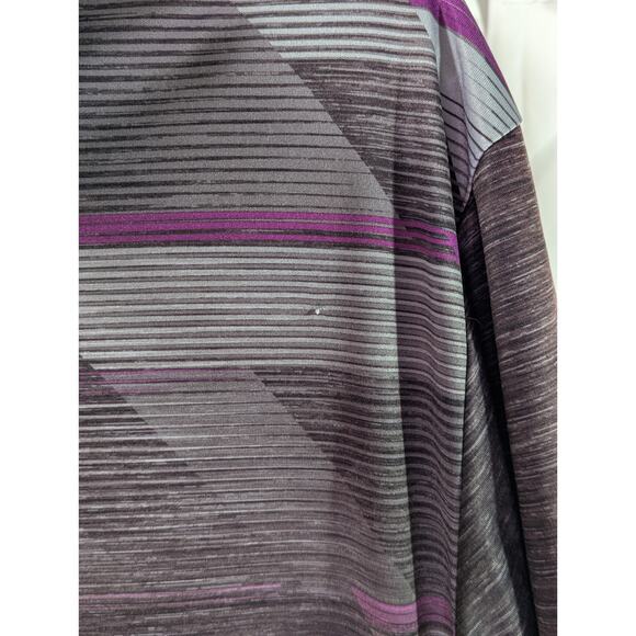 Ben Hogan Performance Purple/Gray Heather Striped Golf Polo Size 2XL - Picture 7 of 9
